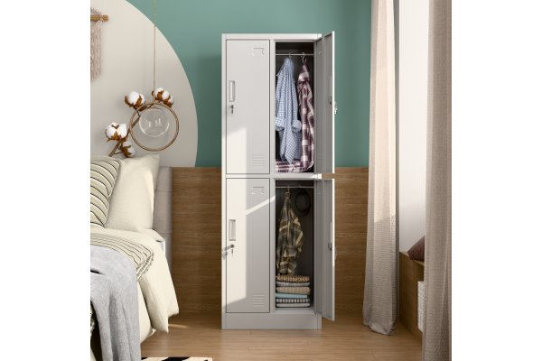 SZAFA BHP 4-KOMOROWA; 60CM; RAL - ZMONTOWANA (na palecie)